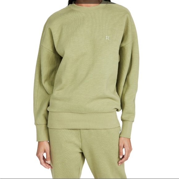 Sweaty Betty Essentials Sweatshirt Fern Green Small - Picture 2 of 7